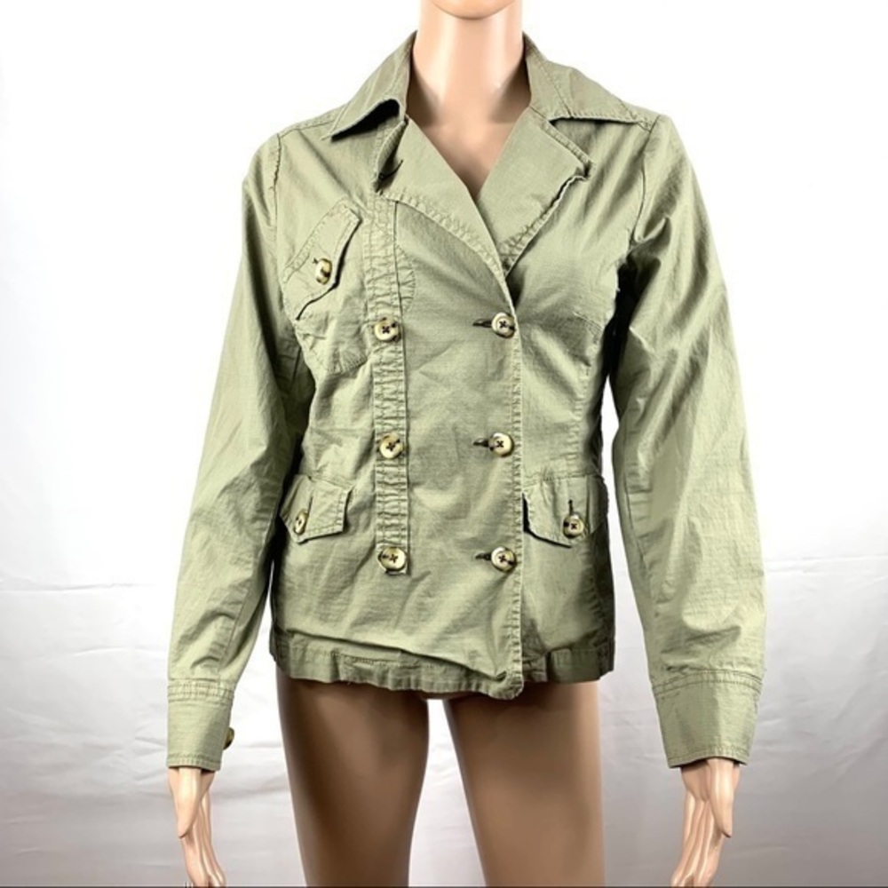 CABI Women’s Jacket Green Big buttons Sz S